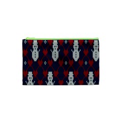 Christmas-seamless-knitted-pattern-background 004 Cosmetic Bag (xs) by nate14shop