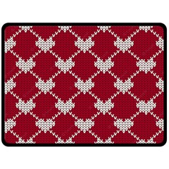 Christmas-seamless-knitted-pattern-background Fleece Blanket (large)  by nate14shop