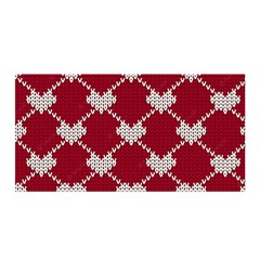 Christmas-seamless-knitted-pattern-background Satin Wrap 35  X 70  by nate14shop