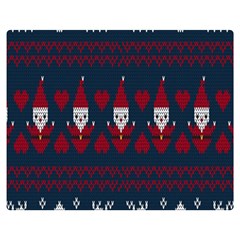 Christmas-seamless-knitted-pattern-background 005 Double Sided Flano Blanket (medium)  by nate14shop