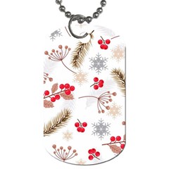 Christmas-seamless-pattern-with-fir-branches Dog Tag (two Sides) by nate14shop