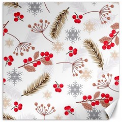 Christmas-seamless-pattern-with-fir-branches Canvas 16  X 16  by nate14shop