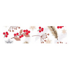 Christmas-seamless-pattern-with-fir-branches Oblong Satin Scarf (16  X 60 ) by nate14shop