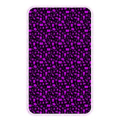 Small Bright Dayglo Purple Halloween Motifs Skulls, Spells & Cats On Spooky Black Memory Card Reader (rectangular) by PodArtist