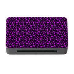 Small Bright Dayglo Purple Halloween Motifs Skulls, Spells & Cats On Spooky Black Memory Card Reader With Cf by PodArtist