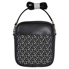 Small Bright White Halloween Motifs Skulls, Spells & Cats On Spooky Black  Girls Sling Bag by PodArtist