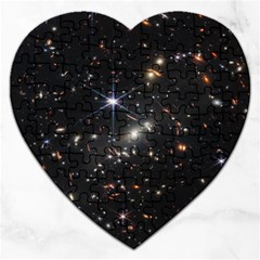 James Webb Space Telescope Deep Field Jigsaw Puzzle (heart) by PodArtist