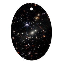 James Webb Space Telescope Deep Field Oval Ornament (two Sides) by PodArtist