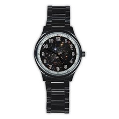 James Webb Space Telescope Deep Field Stainless Steel Round Watch by PodArtist