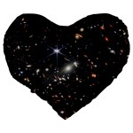 James Webb Space Telescope Deep Field Large 19  Premium Flano Heart Shape Cushions Back