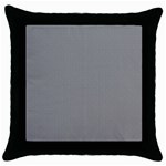 Small Soot Black and White Handpainted Houndstooth Check Watercolor Pattern Throw Pillow Case (Black) Front