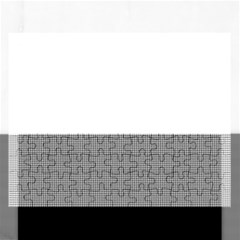 Small Soot Black And White Handpainted Houndstooth Check Watercolor Pattern Rectangular Jigsaw Puzzl by PodArtist