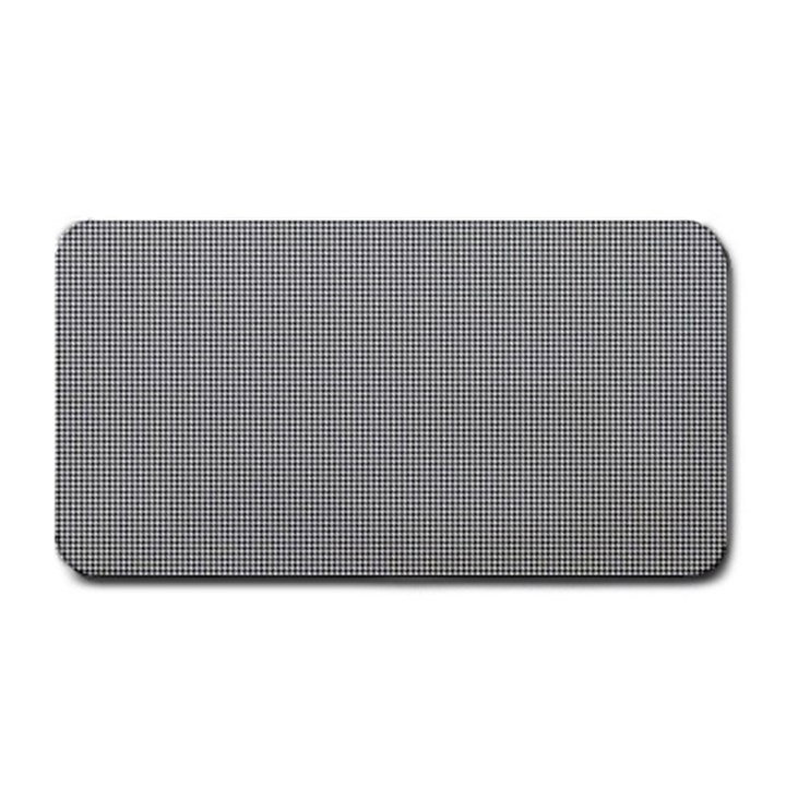 Small Soot Black and White Handpainted Houndstooth Check Watercolor Pattern Medium Bar Mats