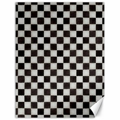 Large Black And White Watercolored Checkerboard Chess Canvas 12  X 16  by PodArtist