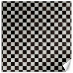 Large Black and White Watercolored Checkerboard Chess Canvas 16  x 16  15.2 x15.41  Canvas - 1