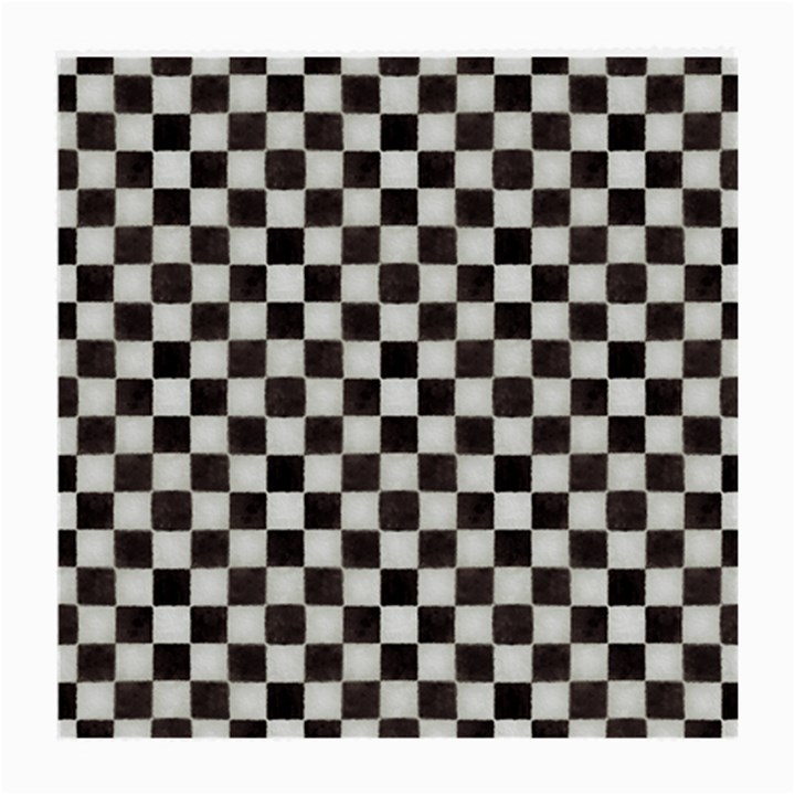 Large Black and White Watercolored Checkerboard Chess Medium Glasses Cloth