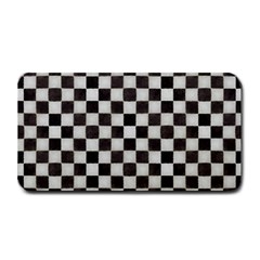 Large Black And White Watercolored Checkerboard Chess Medium Bar Mats by PodArtist