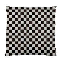 Large Black And White Watercolored Checkerboard Chess Standard Cushion Case (one Side) by PodArtist