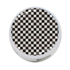 Large Black And White Watercolored Checkerboard Chess 4-port Usb Hub (one Side) by PodArtist