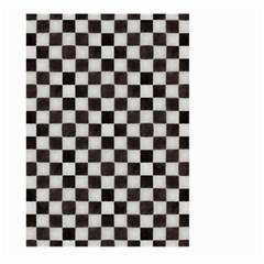 Large Black And White Watercolored Checkerboard Chess Large Garden Flag (two Sides) by PodArtist