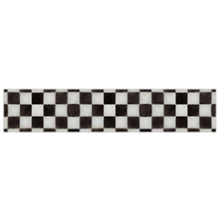 Large Black And White Watercolored Checkerboard Chess Small Flano Scarf