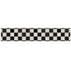 Large Black And White Watercolored Checkerboard Chess Large Flano Scarf 