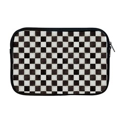 Large Black And White Watercolored Checkerboard Chess Apple Macbook Pro 17  Zipper Case by PodArtist