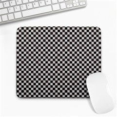 Black And White Watercolored Checkerboard Chess Large Mousepads by PodArtist