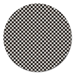 Black And White Watercolored Checkerboard Chess Magnet 5  (round) by PodArtist