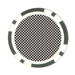 Black And White Watercolored Checkerboard Chess Poker Chip Card Guard (10 Pack) by PodArtist