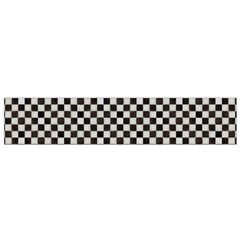 Black And White Watercolored Checkerboard Chess Small Flano Scarf