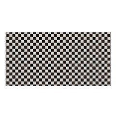 Black And White Watercolored Checkerboard Chess Satin Shawl 45  X 80  by PodArtist