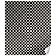 Small Black And White Watercolor Checkerboard Chess Canvas 20  X 24  by PodArtist