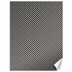 Small Black And White Watercolor Checkerboard Chess Canvas 36  X 48  by PodArtist