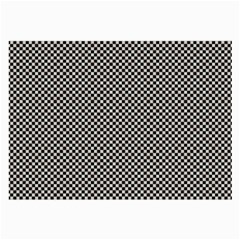 Small Black And White Watercolor Checkerboard Chess Large Glasses Cloth by PodArtist