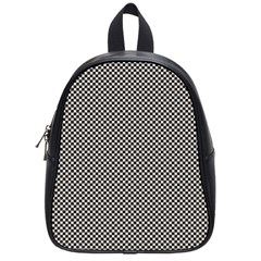 Small Black And White Watercolor Checkerboard Chess School Bag (small) by PodArtist