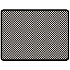 Small Black And White Watercolor Checkerboard Chess Fleece Blanket (large)  by PodArtist