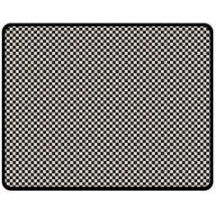 Small Black And White Watercolor Checkerboard Chess Fleece Blanket (medium)  by PodArtist