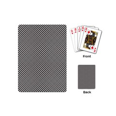 Small Black And White Watercolor Checkerboard Chess Playing Cards Single Design (mini)