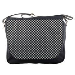 Small Black And White Watercolor Checkerboard Chess Messenger Bag