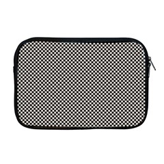 Small Black And White Watercolor Checkerboard Chess Apple Macbook Pro 17  Zipper Case by PodArtist