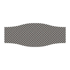 Small Black And White Watercolor Checkerboard Chess Stretchable Headband by PodArtist