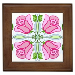 Figure Roses Flowers-ornament Framed Tile by Jancukart