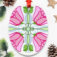 Figure Roses Flowers-ornament Ornament (oval)