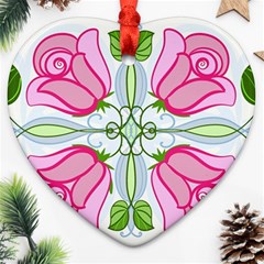 Figure roses flowers-ornament Ornament (Heart)