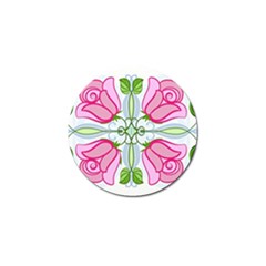 Figure Roses Flowers-ornament Golf Ball Marker (4 Pack)