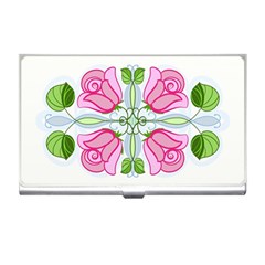 Figure Roses Flowers-ornament Business Card Holder