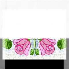 Figure roses flowers-ornament Rectangular Jigsaw Puzzl