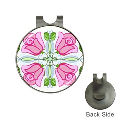 Figure Roses Flowers-ornament Hat Clips With Golf Markers