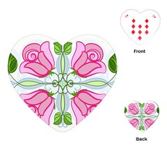 Figure Roses Flowers-ornament Playing Cards Single Design (heart)